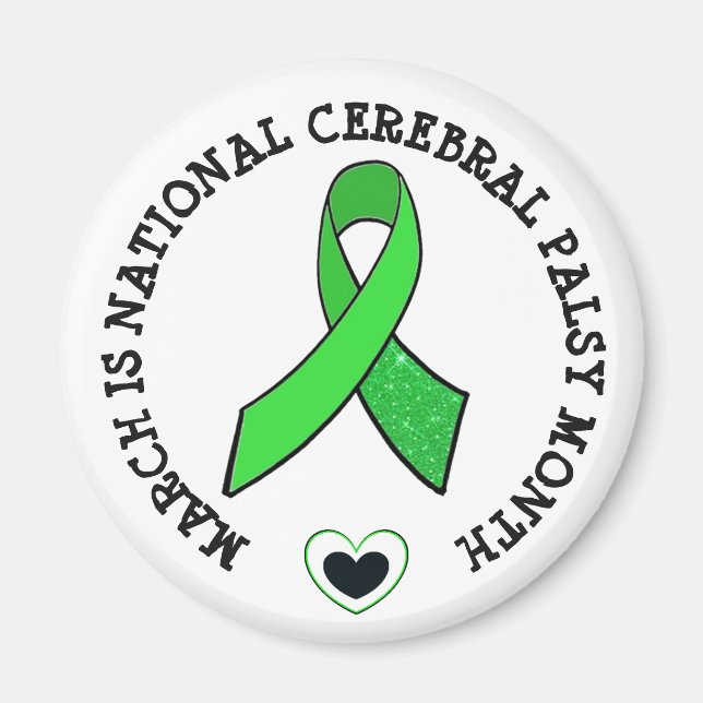 Aimant Mars est National Cerebral Palsy Sensibilisation (Devant)