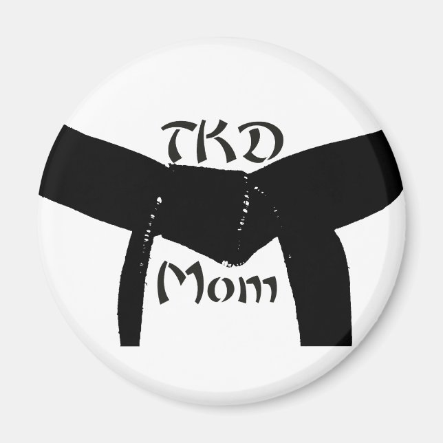 Aimant Martial Arts Black Belt TKD Maman (Devant)
