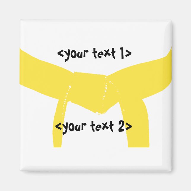 Aimant Martial Arts Ceinture Jaune (Devant)