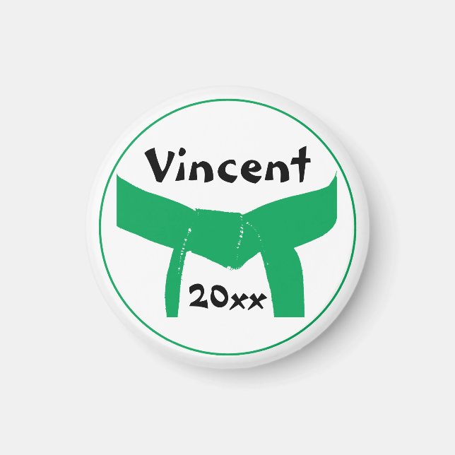 Aimant Martial Arts Green Belt (Devant)