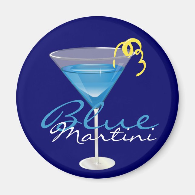 Aimant Martini bleu (Devant)