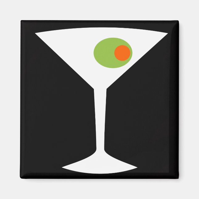 Aimant Martini classique (noir) (Devant)