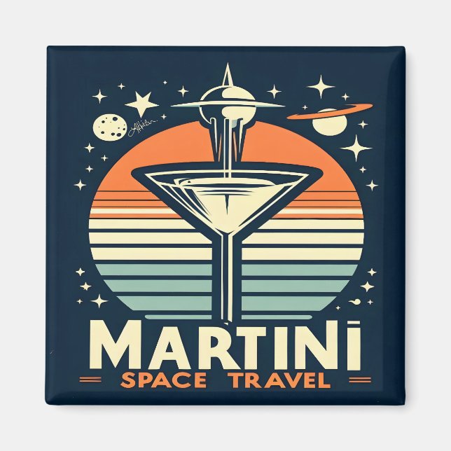 Aimant Martini Space Travel Lift Off Logo (Devant)