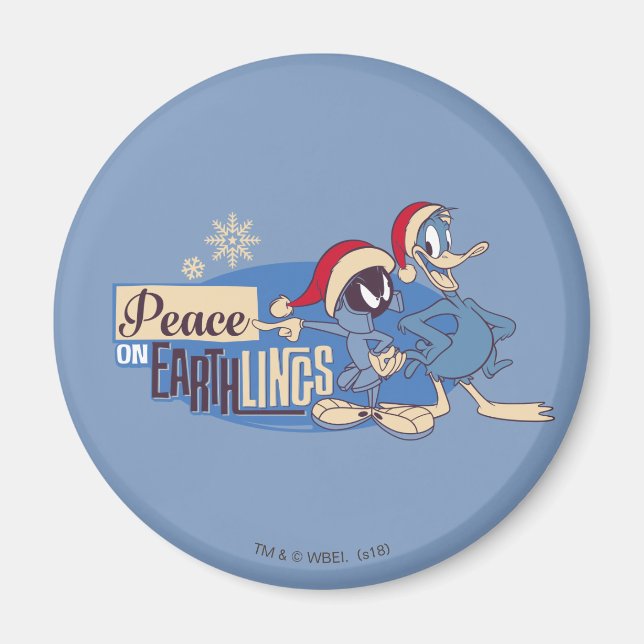 Aimant MARVIN LE MARTIAN™ - Paix sur terre (Devant)