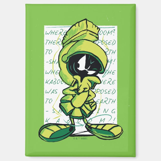 Aimant MARVIN THE MARTIAN™ - Croquis (Recto)