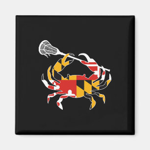 Aimant Maryland State Drapeau Crabe Crosse Complète Bâton