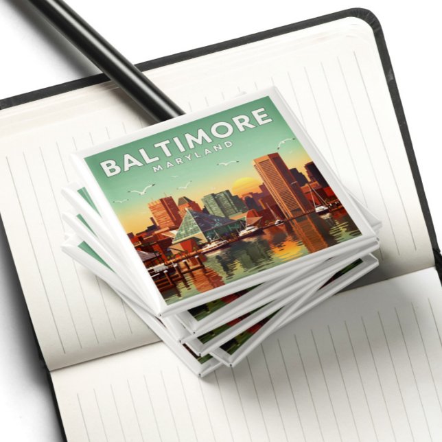 Aimant Maryland vintage Baltimore (Créateur téléchargé)