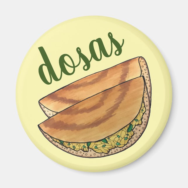 Aimant Masala Dosas Cuisine indienne du Sud Cuisine Potat (Devant)