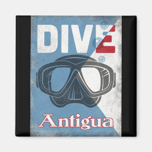Aimant Mask antigua vintage scuba