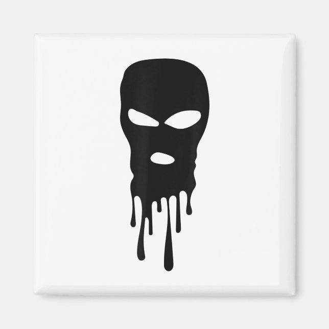 Aimant Masque de ski Balaclava Bandit Masque Robber Hip h (Devant)