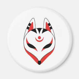 Aimant Masque japonais Kitsune Fox