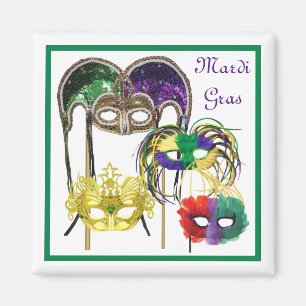Aimant Masques de Mardi Gras 1