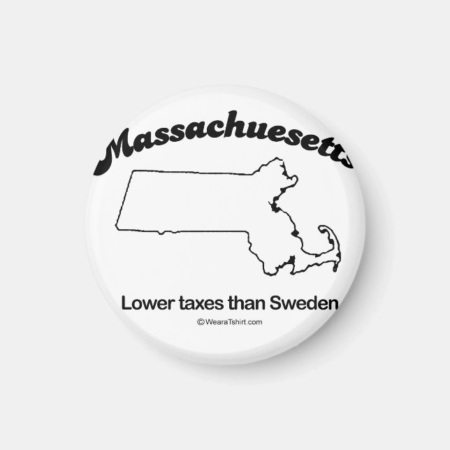 Aimant MASSACHUSETTS - "MASSACHUSETTS STATE MOTTO" T-shir (Devant)