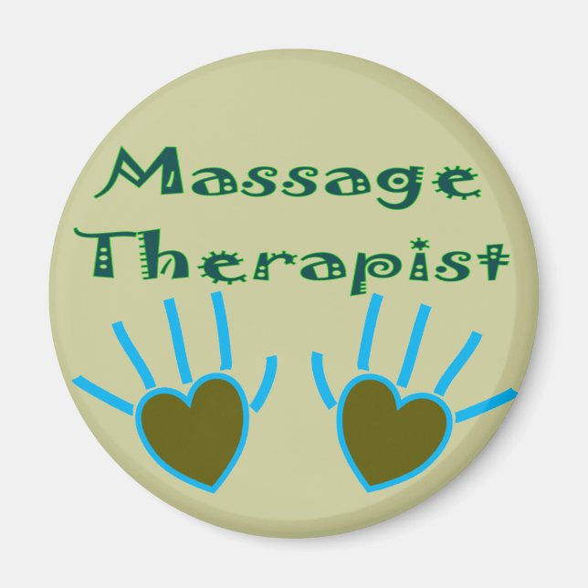 Aimant Massage Thérapiste Mains de coeur Cadeaux (Devant)