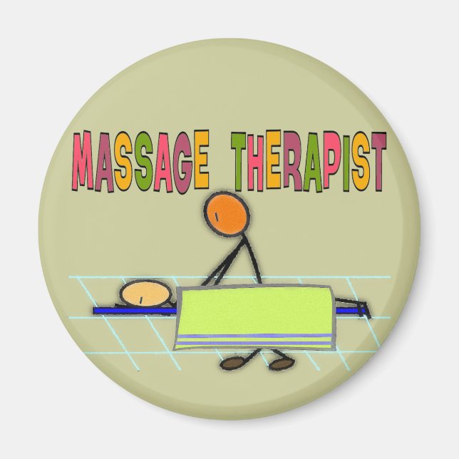 Aimant Massage Thérapiste Personnages en allumettes Desig (Devant)