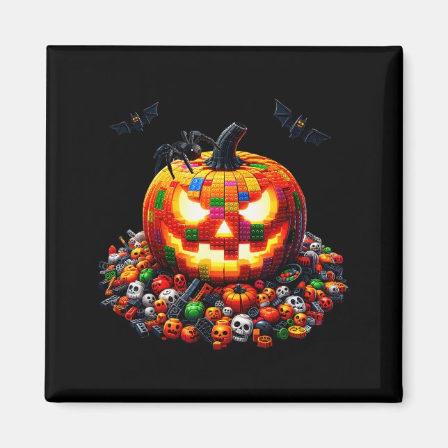 Aimant Master Builder Blocks Bricks Building Pumpkin Hall (Devant)