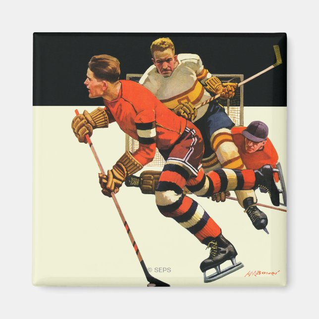 Aimant Match de hockey sur glace (Devant)