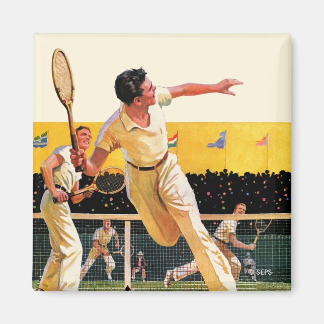 Aimant Match de tennis de Doubles (Devant)