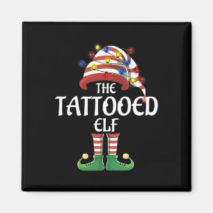 Aimant Matching Family Group I'm The Tattoed Elf Christm