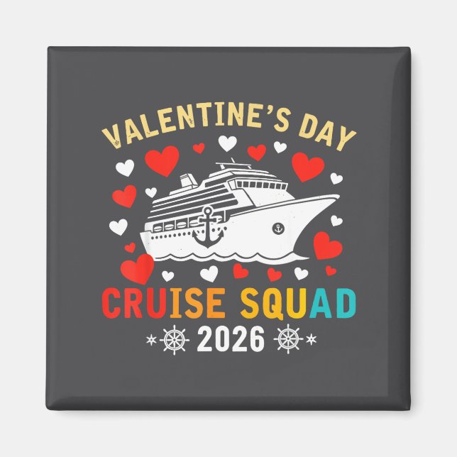 Aimant Matching Valentines Cruise Squad 2026 Cruise Ship  (Devant)