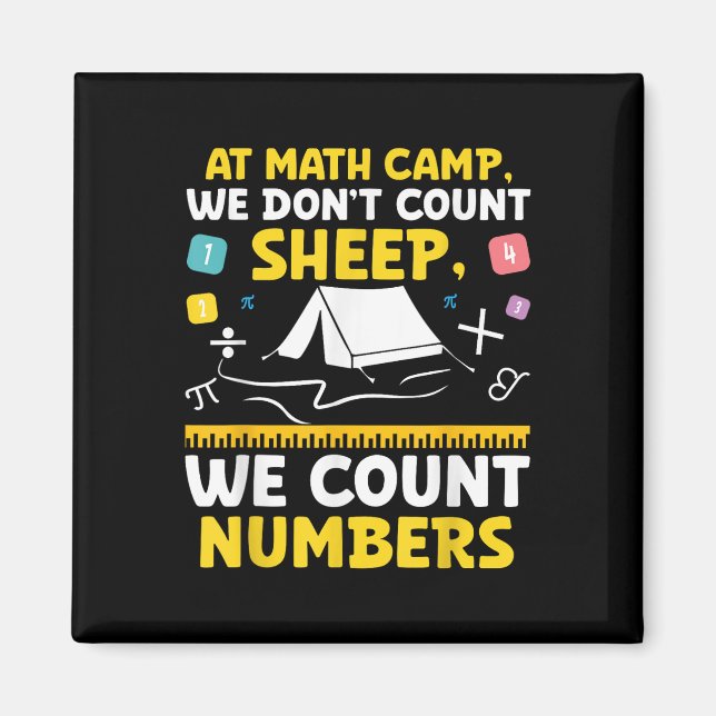 Aimant Math Camp Math Camper Mathematician Camping Mathem (Devant)