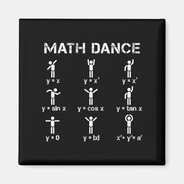 Aimant Math Dance Algebraic Fonctions Funny Teacher Chemi (Devant)