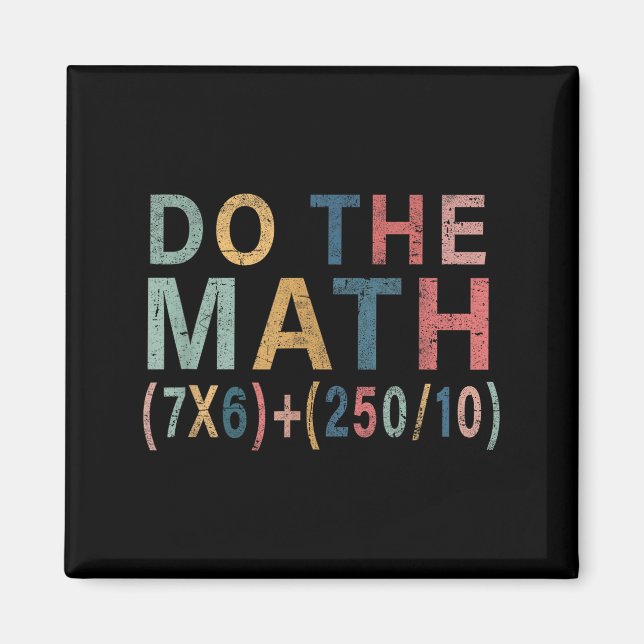 Aimant Math Meme Funny Gift For Teacher, Student Men Wome (Devant)