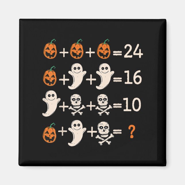 Aimant Math Teacher Halloween Algebra Operation Mathemati (Devant)
