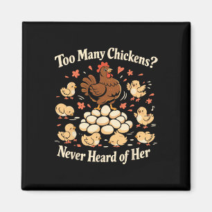 Aimant Mathématiques de poulet Trop de poulets Humour de