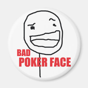 Aimant Mauvais visage de poker