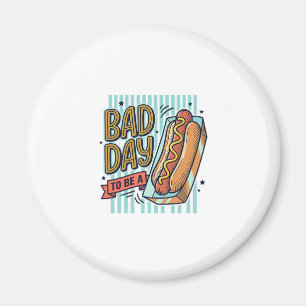 Aimant Mauvaise Journée Hot Dog Retro Vector Conception d