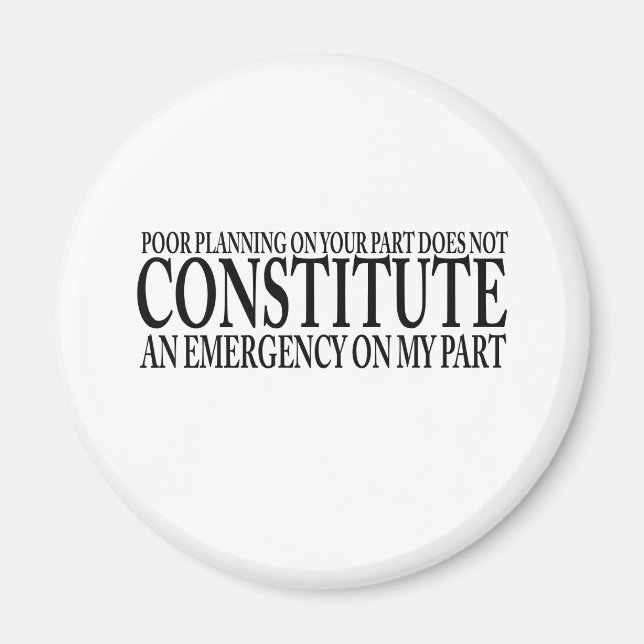 Aimant Mauvaise planification de votre part (Devant)