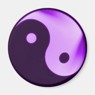 Aimant mauve Yin yang
