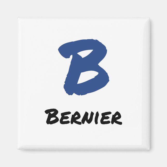 Aimant Maxime Bernier Canada Bold Lettre bleue B Couleur (Devant)