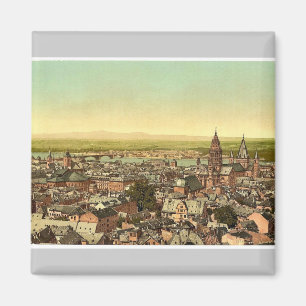 Aimant Mayence, vers le Rhin, le Rhin, Allemagne magni