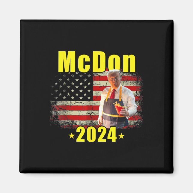 Aimant Mcdon Funny Donald Trump French Fry Cooking Fries  (Devant)