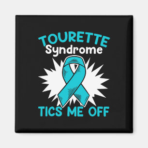 Aimant Me Déclenche Turquoise Ribbon Tourette Syndrome Re