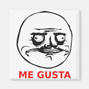 Aimant Me Gusta Face avec texte