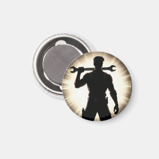 Aimant Mécanicien Silhouette Clé à l'Épaule