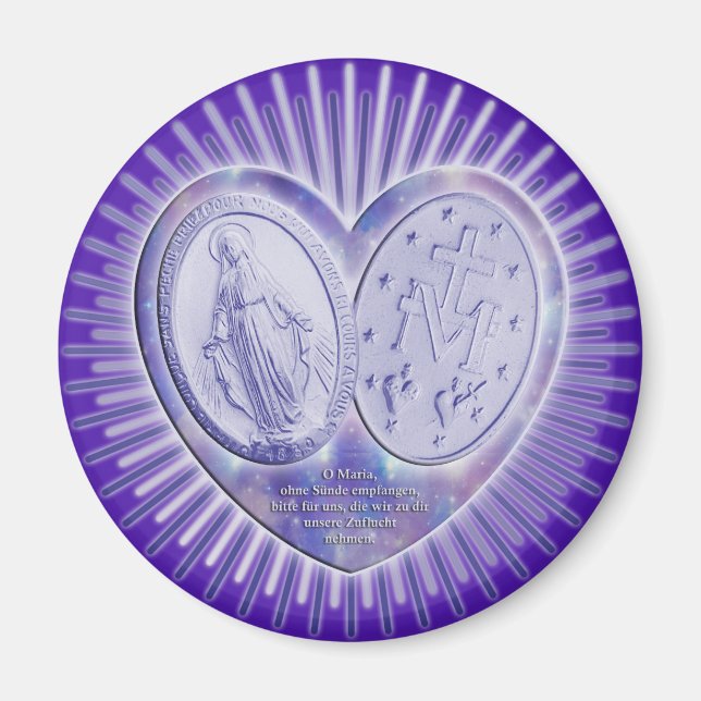 Aimant medaille miraculeuse / Wunderbare Medaille | lila (Devant)