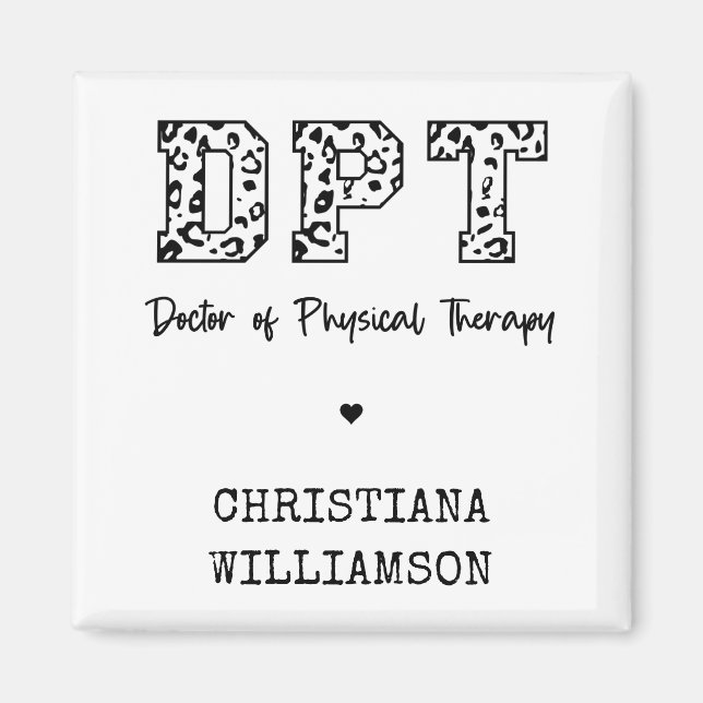 Aimant Médecin DPT personnalisé de la thérapie physique c (Devant)