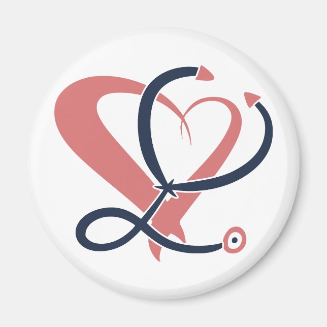 Aimant Médecin, infirmière, ambulancier, modèle de cadeau (Devant)