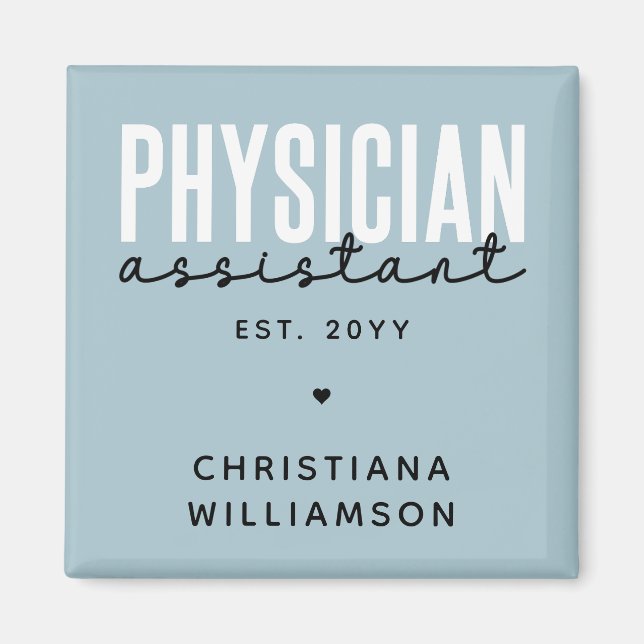 Aimant Médecin personnalisé Assistant PA Graduation (Devant)