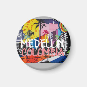 Aimant MEDELLÍN COLOMBIE Cool Graffiti murale