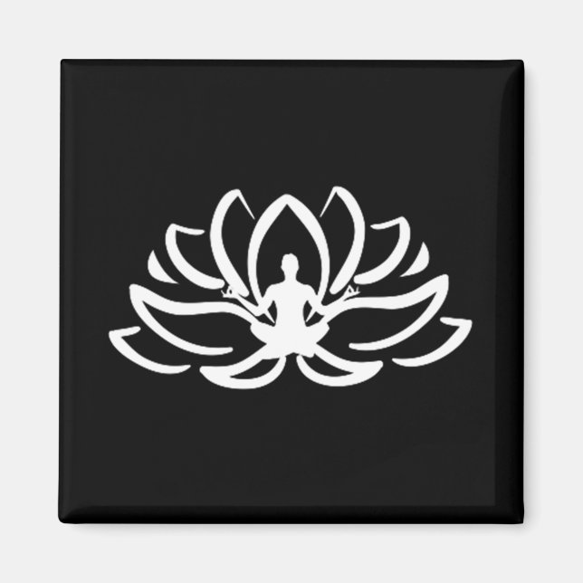 Aimant Méditation du yoga Lotus (Devant)