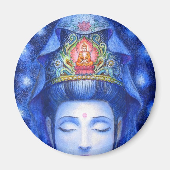Aimant Méditation Zen de minuit Kuan Yin (Devant)