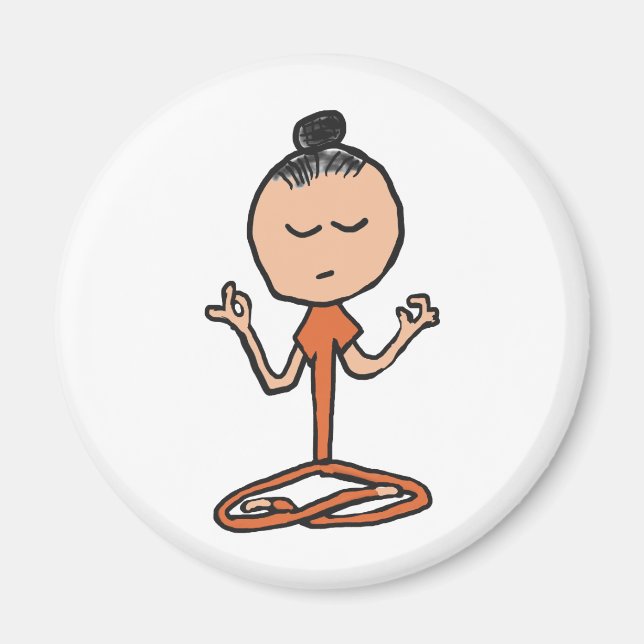 Aimant Méditer bouddhiste (Devant)