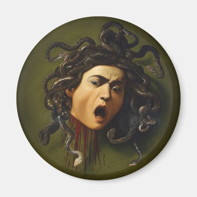 Aimant Medusa tête Caravaggio peinture art mythologie can (Devant)