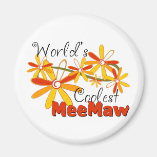 Aimant Meemaw le plus frais du monde floral