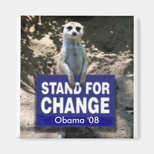 Aimant Meerkat 4 Obama (Devant)